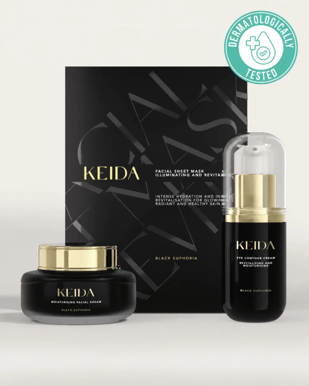 Black Euphoria Anti-Wrinkle Hydrating Skincare Set – 3-Piece Routine